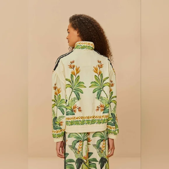 Adidas Tropical Breeze Jacket Farm Rio Cream Colour Size M - Picture 3 of 16